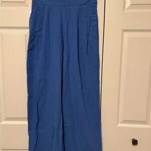 Blue High-Waisted Pants